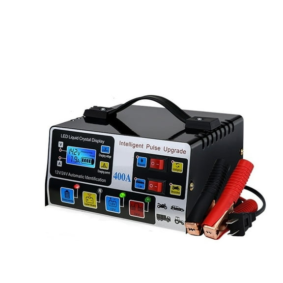 12V24V 220W Car Battery Charger Fully Automatic High Frequency Intelligent Pulse Repair Charger LCD Display High Power Charger ,Instant Roadside Rescue