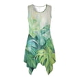 thumbnail image 5 of Uorisanigo Green Palm Leaf Couples' Outfits Husban and Wife Clothing Men's Short Sleeve Shirt Size 2XS Fashion Hawaiian Tops and Women's Tank Dress Flowy Beach Sundress, 5 of 7