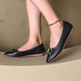 thumbnail image 5 of Samdudou Flat Shoes for Women Closed Toe Pointed Slip On Ballet Flats Elegant Sparkly Rhinestone Bowknot Embellishment Casual Office Work Evening Dressy Footwear, 5 of 8