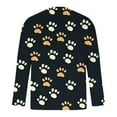 thumbnail image 5 of Jsaierl Long Sleeve Shirts for Men 3D Paws Graphic Tee Big & Tall Casual Crew Neck Tops Plus Size Workout T Shirts for Valentine's Day, 5 of 5