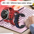 thumbnail image 1 of Gwong Electrónica 20/22 / 26mm reloj pulsera suave transpirable silicona banda de reloj de pulsera de doble color para Garmin Fenix ​​6 / 6s / 6x, 1 of 6