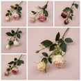 thumbnail image 2 of wirlsweal Fake Flower Fine Workmanship Realistic INS Style Double-headed Exquisite Wedding Decor Non-fading Fairy Rose Fake Flower Indoor Decor, 2 of 10