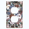 thumbnail image 2 of Metal Light Switch Plate Cover Lotus Pod Cotton Flower Plant Leaves FLW029, 2 of 13