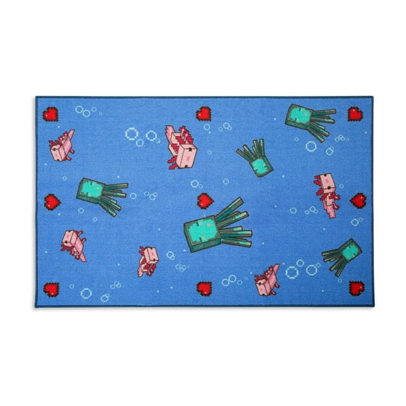 Minecraft Underwater Printed Area Rug | 60 x 39 Inches