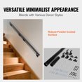 thumbnail image 6 of KFFKFF Stair Railing Aluminum Alloy, 12 ft Wall-Mount Handrail w/ Installation Kit, 6 of 9