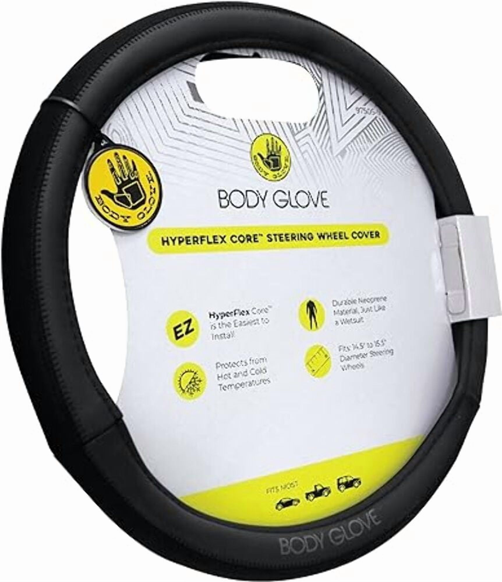 Bell Automotive 22-1-97505-9 Body Glove Smoothie Steering Wheel Cover, Black