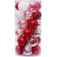 thumbnail image 1 of Adornos de bolas de Navidad, 30 unidades, adornos para colgar de bodas, adornos para el árbol de Navidad, adornos para el árbol de Navidad pintados a prueba de rotas de 60mm Afortunado Sencillez, 1 of 5