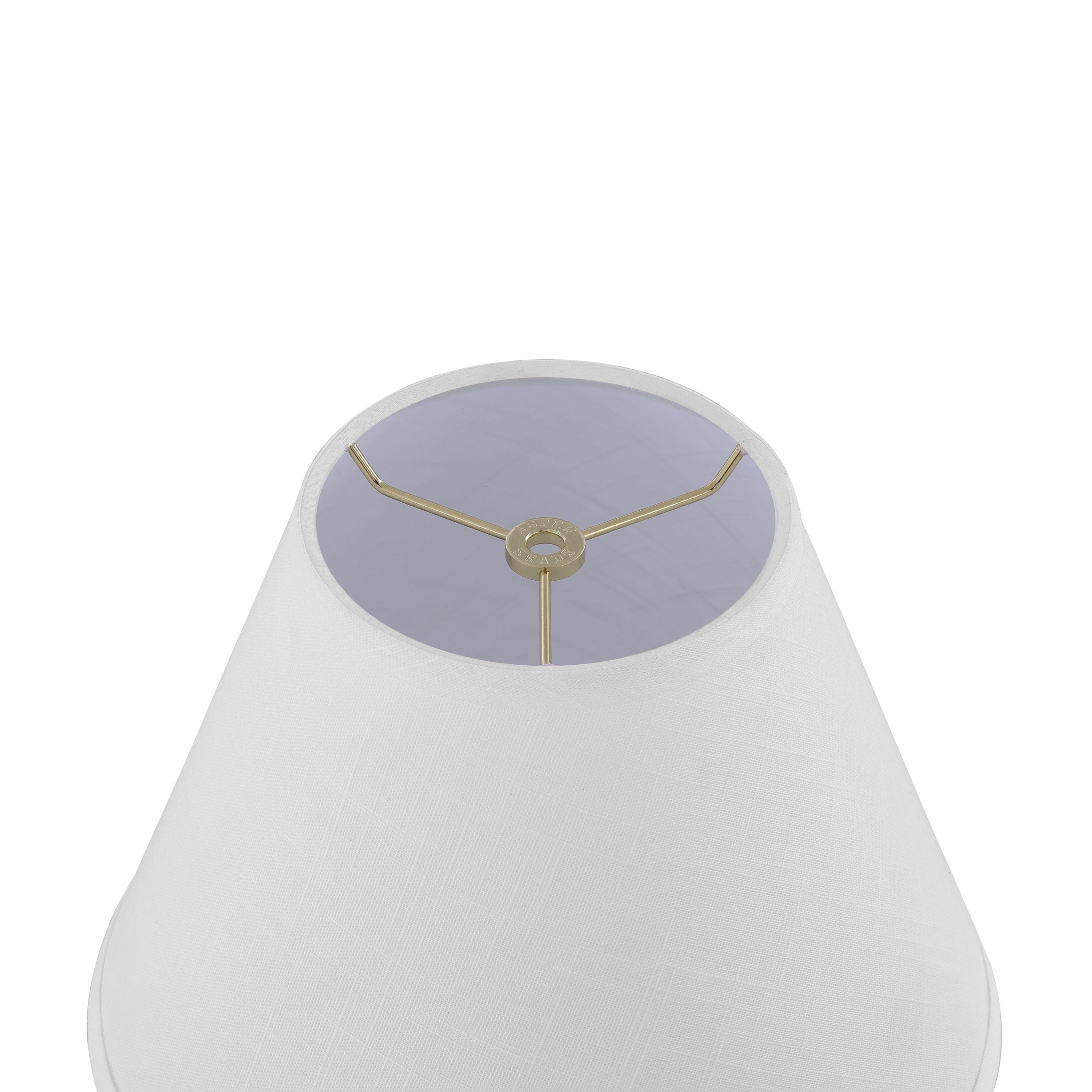 Aspen Creative 32634 Transitional Hardback Empire Shaped Spider Construction Lamp Shade in Off White, 12" wide (6" x 12" x 9")