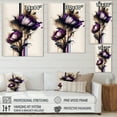 thumbnail image 4 of Designart Puple Peony Flower On Abstract Paint I Canvas Wall Art, 4 of 5