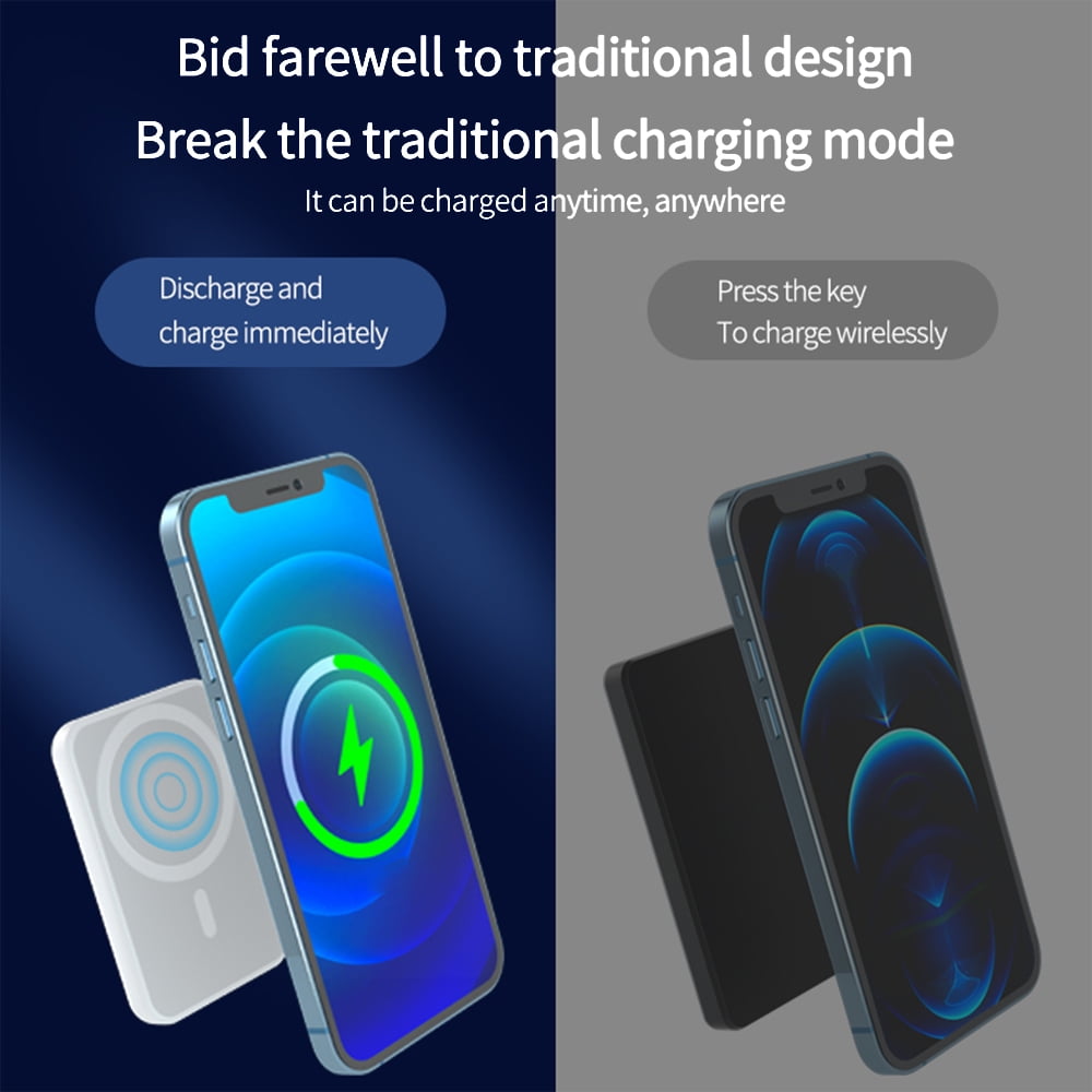 5000mAh Magnetic Wireless Power Bank,Portable 15W Fast Charging Battery Pack Charger Compatible with iPhone 14/13/12 Series