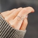 thumbnail image 5 of Diseño Doble Anillo Moda Anillo En Forma De Corazón Pareja Regalo Anillo Joyería Femenina, 5 of 7