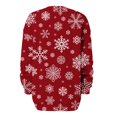 thumbnail image 3 of Costumes de Noël en Solde Col Rond Mode Décontractée Manches Longues Chandail en Molleton Imprimé de Noël Blouse Chandail en Molleton Surdimensionné pour Femmes, 3 of 5