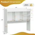thumbnail image 2 of HomGarden 37-in Desktop Bookshelf 2-Tier Desktop Display Rack Desk Organizer Shelf for Storage Home Office Dorm, White, 2 of 10