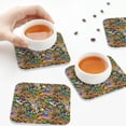 thumbnail image 7 of Pofeuu USA 1 Print Leather Coasters Set of 6, Round Cups Mugs Mat Pad for Home Kitchen Heat Resistant Drink Coasters,Square, 7 of 7
