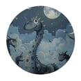 thumbnail image 4 of BCIIG Dinosaur Dragon Moon Round Table Cover Stain Resistant Washable Indoor Outdoor Tablecloth Kitchen Dining Wedding Parties 100% Polyester Fiber 38-42, 4 of 8