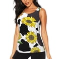 thumbnail image 1 of Balery Sunflowers Country Camiseta sin mangas estampada ligera para mujer, tops de entrenamiento sin mangas, camisetas de yoga transpirables de secado rápido.-X-Large, 1 of 7