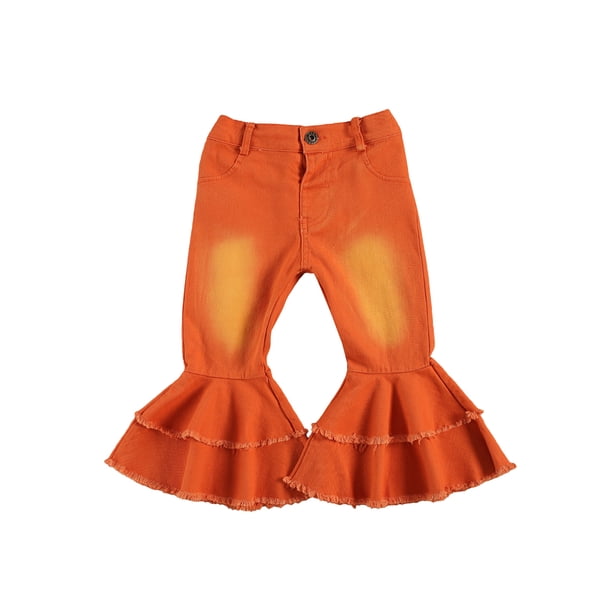 Fullvigor Toddler Baby Girls Velvet BellBottoms Flares Pants Trouser