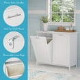 thumbnail image 5 of RiverRidge Somerset Double Tilt-Out Laundry Hamper Cabinet with Cloth Storage Bags - White, 5 of 7
