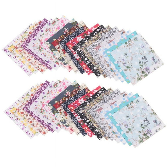 Fabric Patchwork Craft Cotton Material Batiks Mixed Squares Bundle, 10 x 10cm, 100-Pack