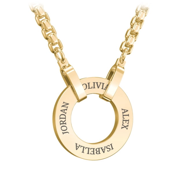 Collier Bague Gravable pour Homme