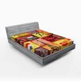thumbnail image 1 of Ambesonne Colorful Fitted Sheet, French Paris Collage, Queen Size, Multicolor, 1 of 2