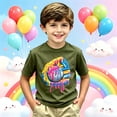 thumbnail image 4 of TGPMGRZ Short Sleeve Shirts for Boys Ice Cream Baseball Graphic Tees Back to School Gifts #A03 Army Green 2-3 Years, 4 of 4