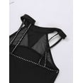 thumbnail image 5 of Yeahdor Girls Sparkly Rhinestones Ballet Dance Costume Mesh Splice Figure Ice Skating Dress Gymnastics Leotard Dance Dress Black 8, 5 of 7