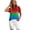 Red, variant on Wang6 Womens Plus Size Short Sleeve T Shirts Causal Loose Fit Gradient Printed Summer Tops Trendy Crew Neck Tees Shirts Yellow XL