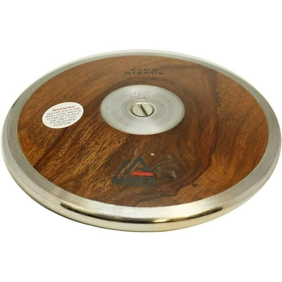 Amber Sporting Goods Precision Wood Club Discus Balanced, Stable, Versatile Thrower's Companion Perfect for Track & Field Training and Competition