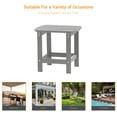 thumbnail image 6 of ACEGOSES Patio Side Table, Adirondack Outdoor HIPS Weather-Proof Square End Table, Light Gray, 6 of 6