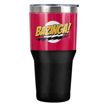 The Big Bang Theory Bazinga Stainless Steel Tumbler 30 oz Coffee Travel Cup Vacuum Insulated & Double Wall with Leakproof Sliding Lid The Big Bang Theory Bazinga Stainless Steel Tumbler 30 oz Coffee Travel Cup Vacuum Insulated & Double Wall with Leakproof Sliding Lid