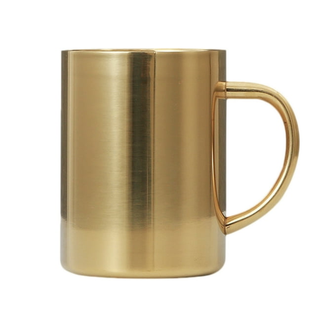 Taza de café de acero inoxidable de doble pared 304, portátil, termo, de viaje, para café, leche y té.