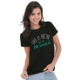 thumbnail image 4 of Life Better As Mermaid Beach Lover Womens Slim Fit Graphic Tee Brisco Brands X, 4 of 5