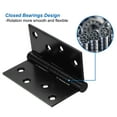 thumbnail image 4 of 2Pcs 4.5"x4.5"x0.12" Door Hinges 8 Holes Non Symmetry Holes Layout for Bedroom, Bathroom, Living Room Black, 4 of 7
