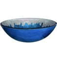 thumbnail image 2 of NOHP-G017MB Diaccio Blue and Silver Painted Glass Vessel Sink with Matte Black Pop-Up Drain, Mounting Ring and Glacier Ice Sealer, 2 of 4