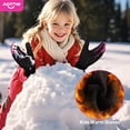 thumbnail image 6 of Vbiger Winter Gloves for Kids Full Finger Warm Gloves Touchscreen Gloves Anti-slip Cycling Gloves Reflective Sport Gloves,Pink,XL, 6 of 8