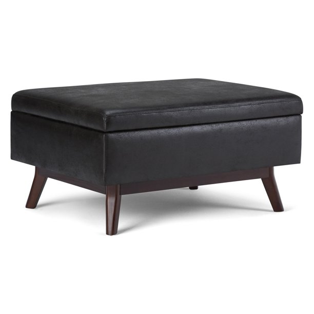 Simpli Home Owen Coffee Table Ottoman with Storage