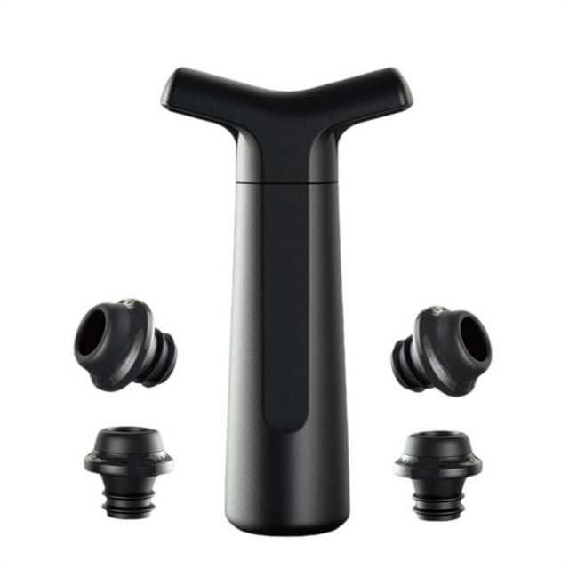 KDJ Wine Saver Vacuum Pump Set with 4 Bottle Stoppers, Preserves Wine Freshness for Days, Easy Sealing, Date Recording, Ergonomic Design, Perfect for Wine Lovers