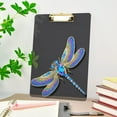 thumbnail image 5 of FMSHPON Gold Dragonfly Clipboard Hardboard Wood Nursing Clip Board and Pull for Standard A4 Letter 13x9 inches, 5 of 7