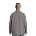 thumbnail image 3 of Terra & Sky Women's Plus Size Button Front Knit Shirt, 3 of 5