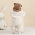thumbnail image 6 of YWDJ Toddler Boy Outfit Sets Young 2-30Months With Clothes Soft Warm Pajamas Unisex Cotton Solid Warm Thick Long Sleeve Hooded Romper Jumpsuit Gift role Play White 73, 6 of 8