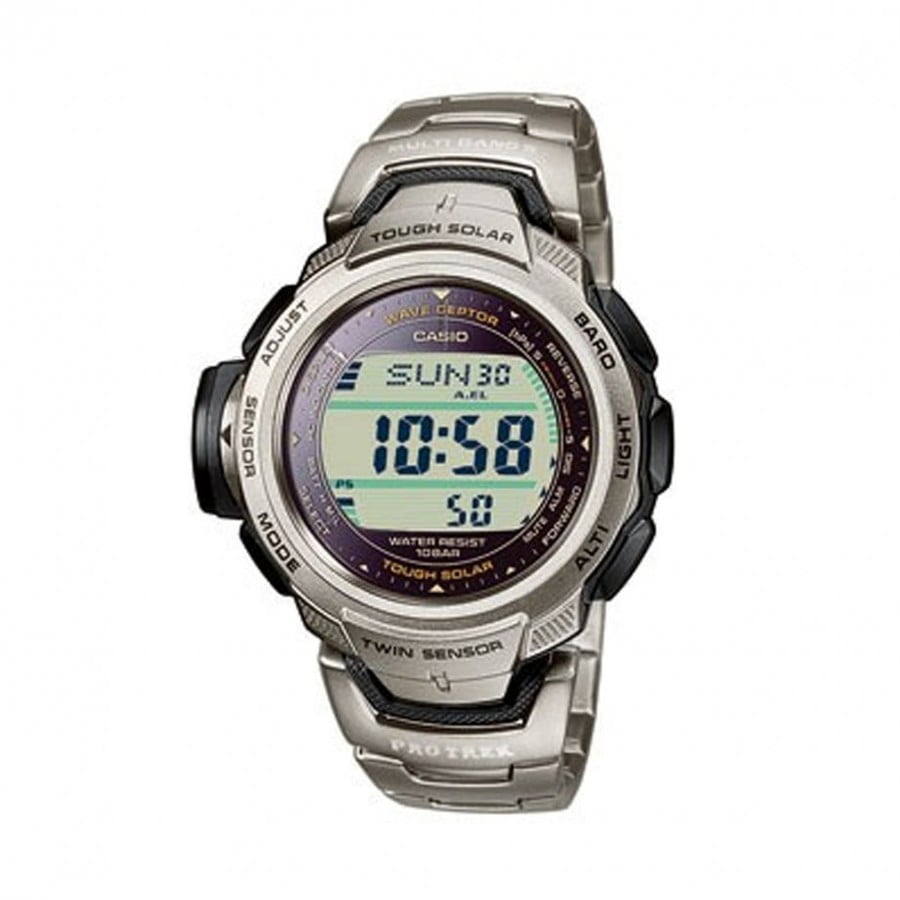 Casio Retro Pathfinder Solar Atomic Titanium Watch PRW500T7V