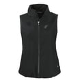thumbnail image 2 of Women's Cutter & Buck Black Florida Marlins Cooperstown Collection Charter Eco Recycled Full-Zip Vest, 2 of 3
