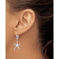 thumbnail image 3 of Sterling Silver Polished Starfish Leverback Earrings (39.92 X 16.21) Made In United States qe15572, 3 of 5