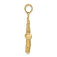 thumbnail image 2 of 14k Yellow Gold Solid Polished 3-Dimensional Saxophone Charm, 2 of 4