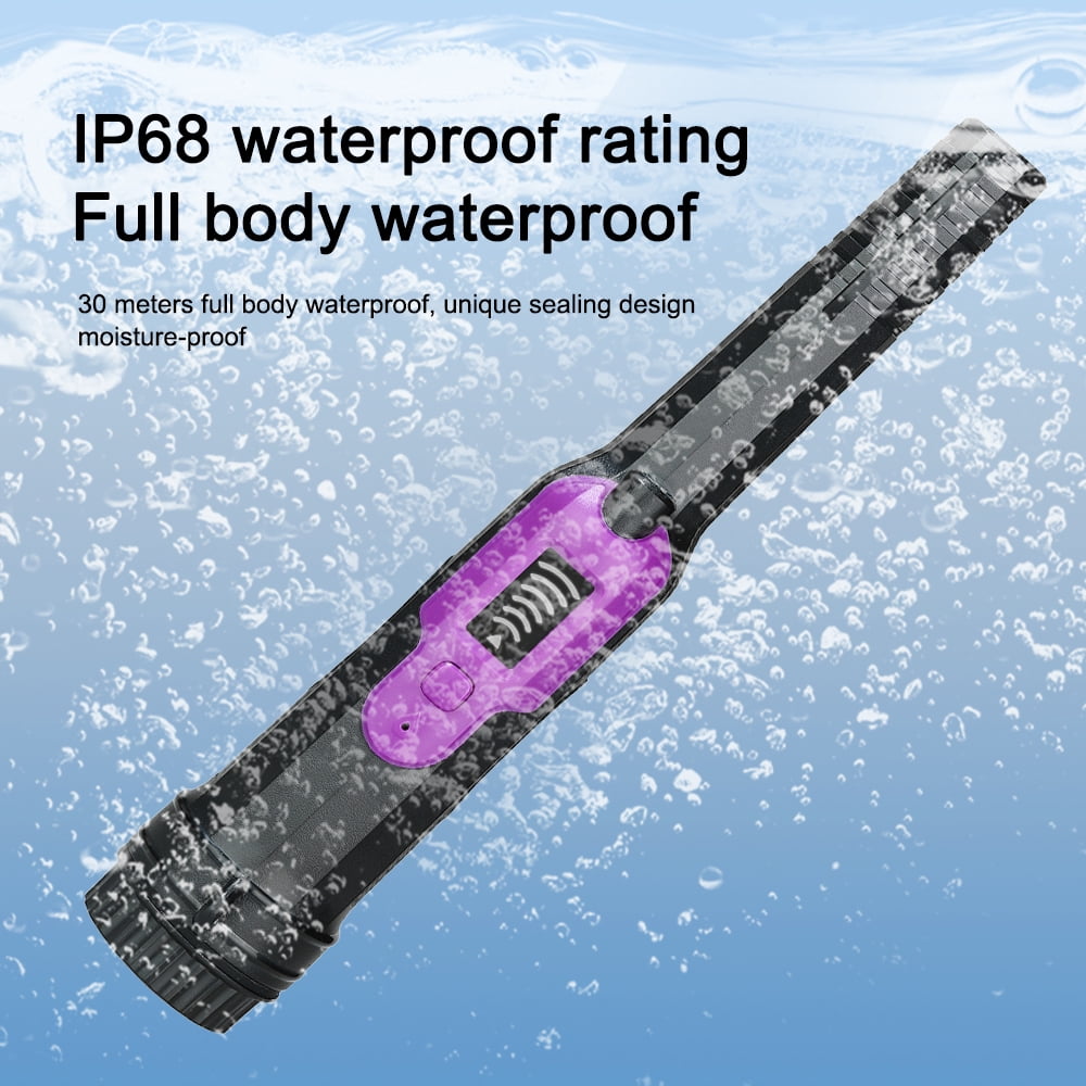Shinysix Metal Finder IP68 Waterproof Metal Detector 360° Side Scan Triple Alarm Modes-Perfect for Treasure Hunting