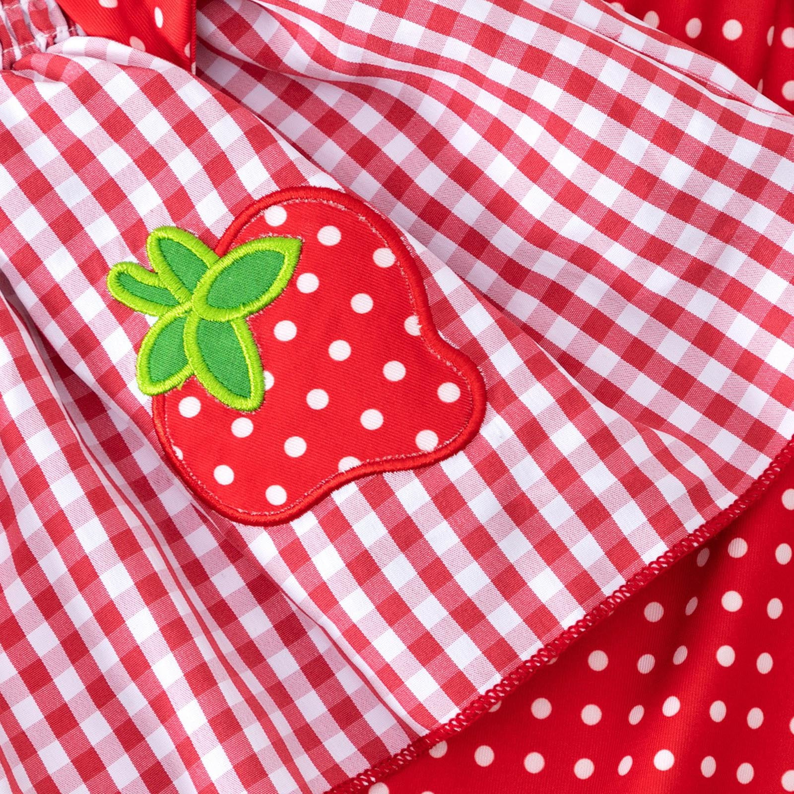 Faraee Toddler Baby Girl Summer Clothes Plaid Strawberry Sleeveless Smocked Tank Tops Bottom Shorts Set Linen Outfit Set 2t 3t 4t 5t 6t 7t Red