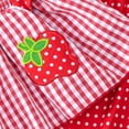 thumbnail image 5 of Staki Girls 2 Piece Outfits Girls Skirt Sets Ruffle Short Sleeve Shirt Tiered Shirred Skirts Clothing Sets 2 Piece Summer Outfits for Kids 2T 3T 4T Red,6 Years, 5 of 8