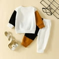 thumbnail image 7 of EnJoCho Toddler Baby Boy Fall Winter Clothes Color 𝖡lock Long Sleeve Sweatshirt Pullover Tops + Joggers Pants Outfit Set, 7 of 7