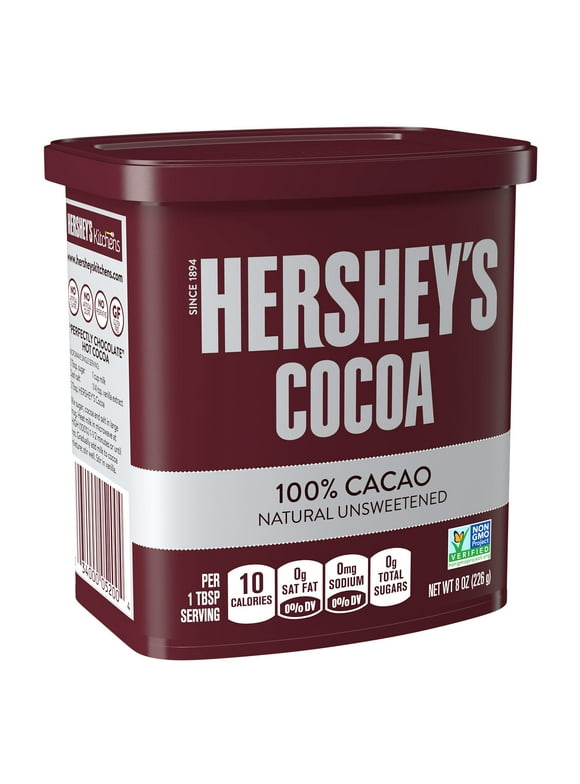Hershey's Natural Unsweetened Cocoa Powder, Can 8 oz